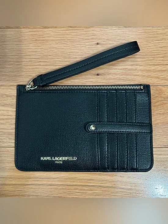 Karl Lagerfeld wallet wristlet faux leather