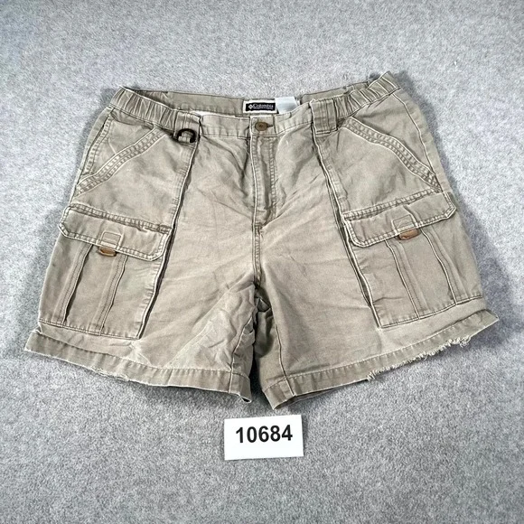 Columbia Sportswear Cargo Shorts Mens 38 Gray Cotton Hiking Camping Outdoor