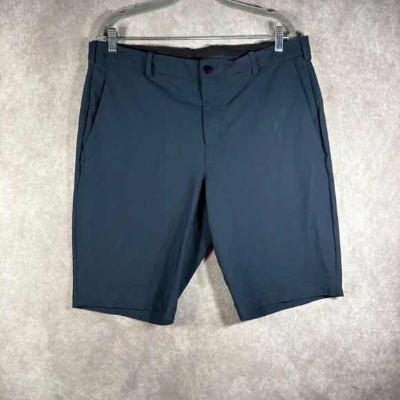 Lululemon Shorts Men 38 Blue Commission Short Classic Fit Warpstreme Tech Active