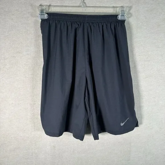 Nike Phenom Running Shorts Men's Small Black Volt Workout Training 9” No Liner