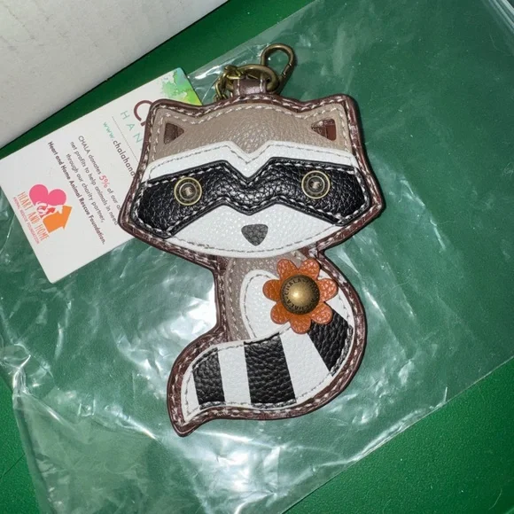 Chala Racoon Woven Keychain