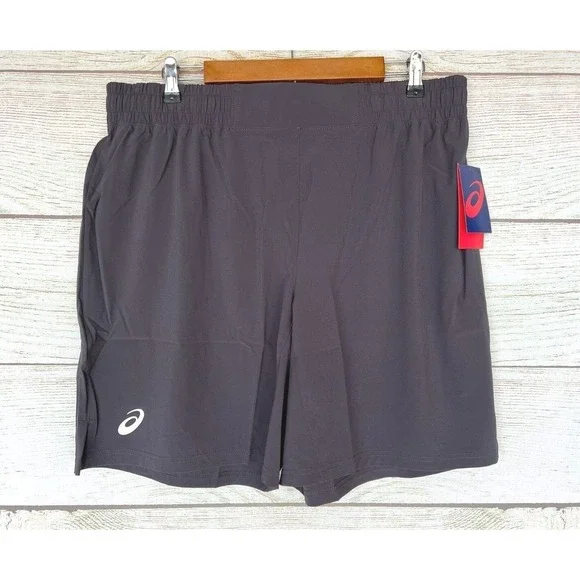 ASICS Athletic Shorts Mens Size XLarge Grey Stock Woven 9