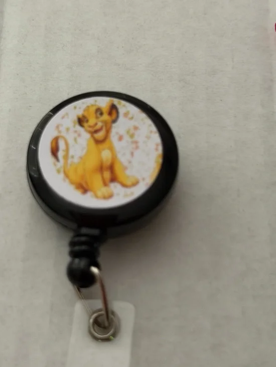 Cute Lion Retractable Badge Reel - Yellow Character