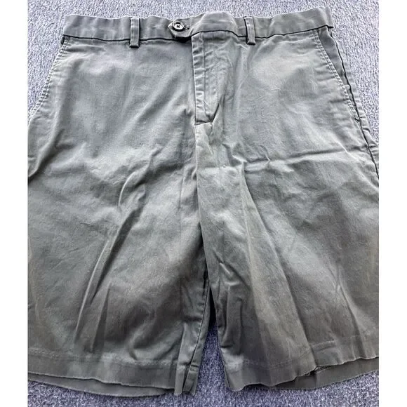Banana Republic Shorts Mens Size‎ 35 Green Emerson Chino Flat Front Pockets