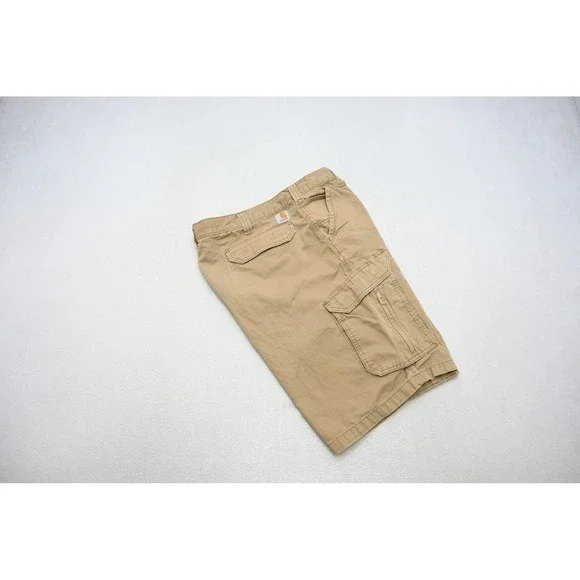Carhartt Cargo Shorts Mens 42 Tan Force Relaxed Fit Ripstop Workwear Excellent