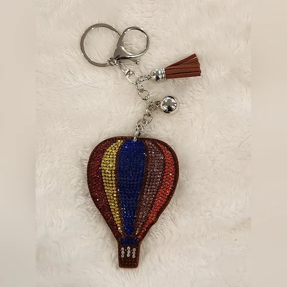Colorful Hot Air Balloon Keychain Bag Charm
