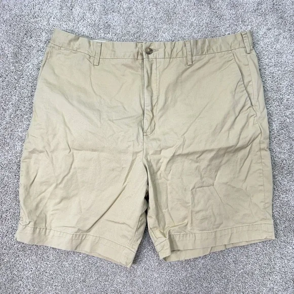 Polo Ralph Lauren Shorts Mens 40 Tan Khaki Stretch Classic Fit Chino Flat Front