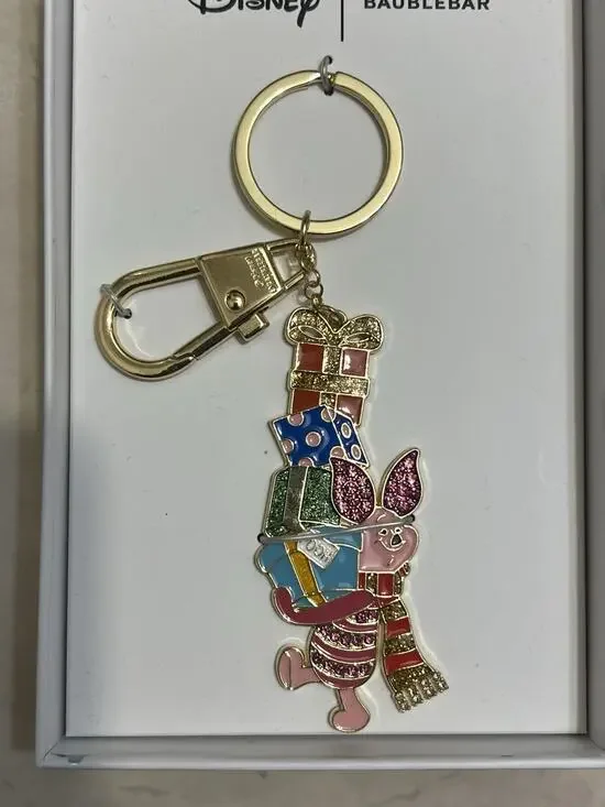 Disney Baublebar Piglet Christmas Edition Keychain New In Box