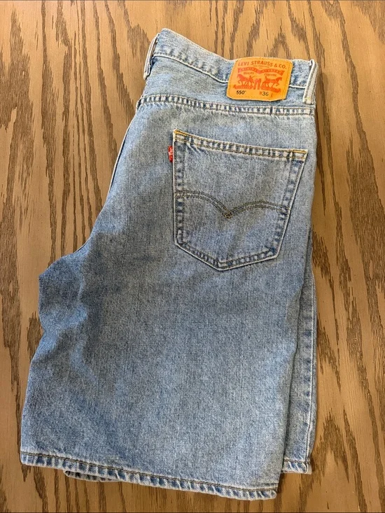 Levi's Light Blue Denim Skirt with Red Tab
