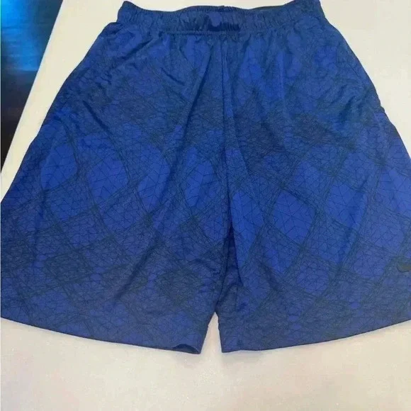 Nike Dri fit mens size small royal blue & black shorts