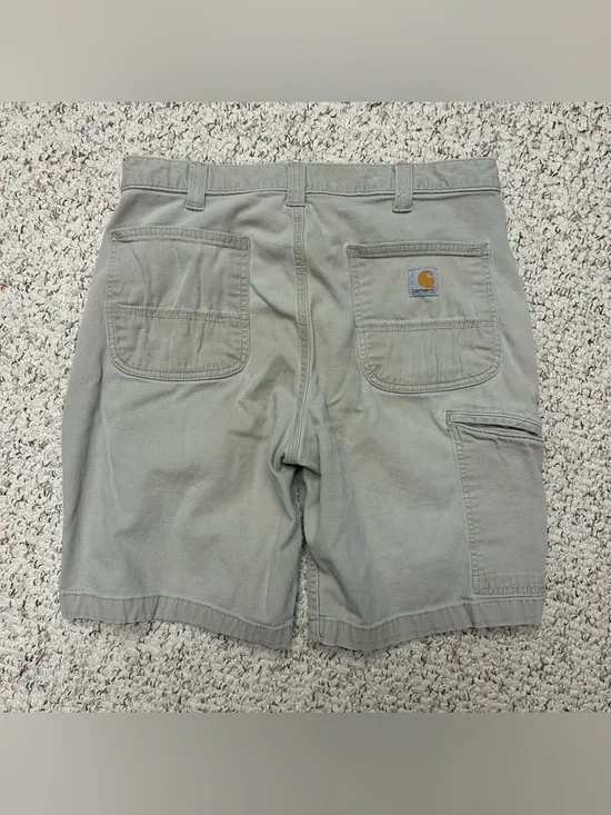 Carhartt Rugged Flex Relaxed Fit Shorts Beige Men's 34 Utility Pocket 102514-232