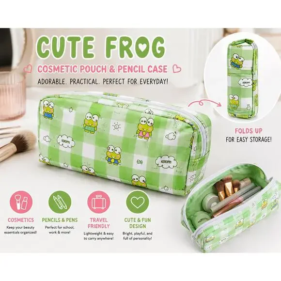 Cute Frog Cosmetic Pouch & Pencil Case