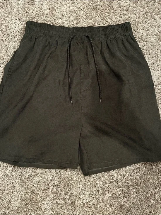 Men's Black Drawstring Casual Shorts