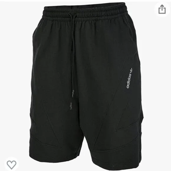 Adidas Black Sweatpant Lounge Shorts