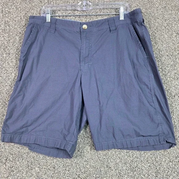 Columbia Shorts Mens 36 Gray Blue Cotton Casual Outdoor AM4471