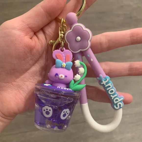 Purple Bunny Keychain Toy Accessory
