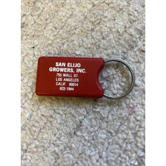 Key Fob Touch Knife Pocket Size Sliding Box Cutter Keychain Key Ring Retro Red