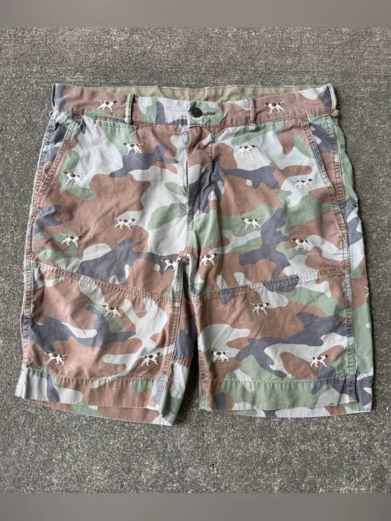 Polo Ralph Lauren Camo Shorts Hunting Dogs AOP Men’s 34 Classic Fit Sportsman