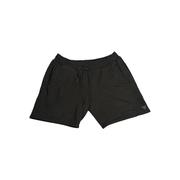Guess Mens Black Fleece Sweat Shorts XL Drawstring Logo
