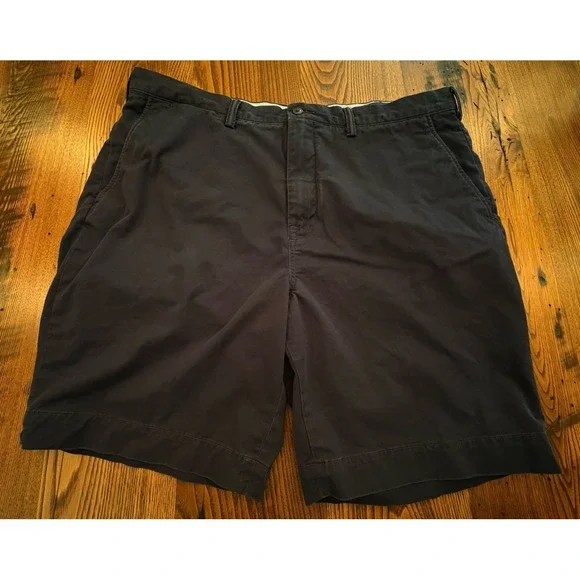 Polo Ralph Lauren Mens Classic Fit Stretch Chino Shorts Navy Size 40 Preppy