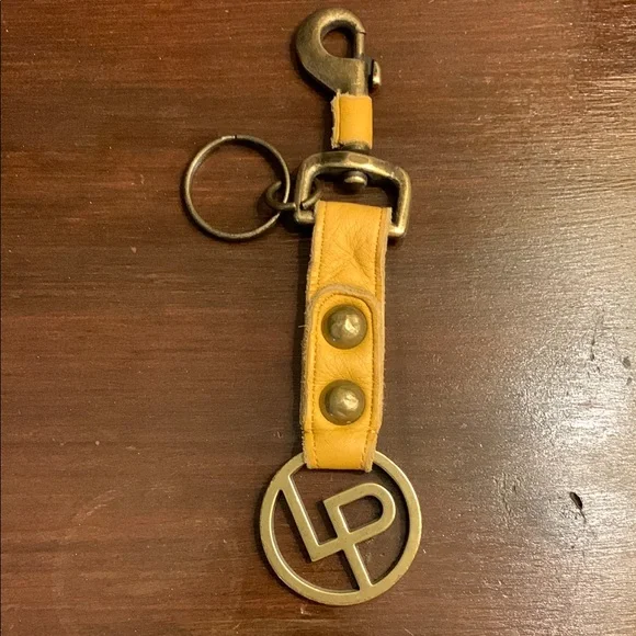 💛✨ Pop of Sunshine! Yellow Leather Keychain with Metal Accents 🔑💥