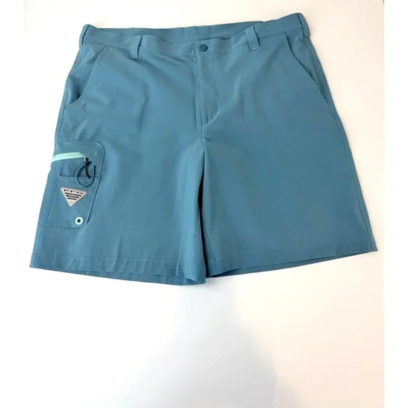 Columbia PFG Omni Shade Fishing Shorts 40 Blue Quick Dry Outdoor