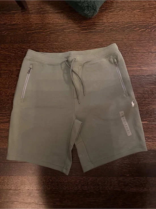 Ralph Lauren Olive Green Athletic Drawstring Shorts