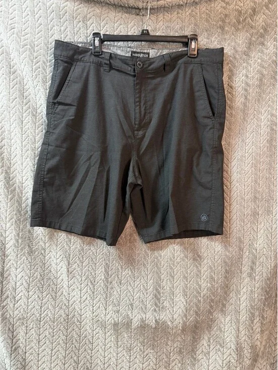 Hang Ten Men's Black Polyester Blend Shorts Size 40