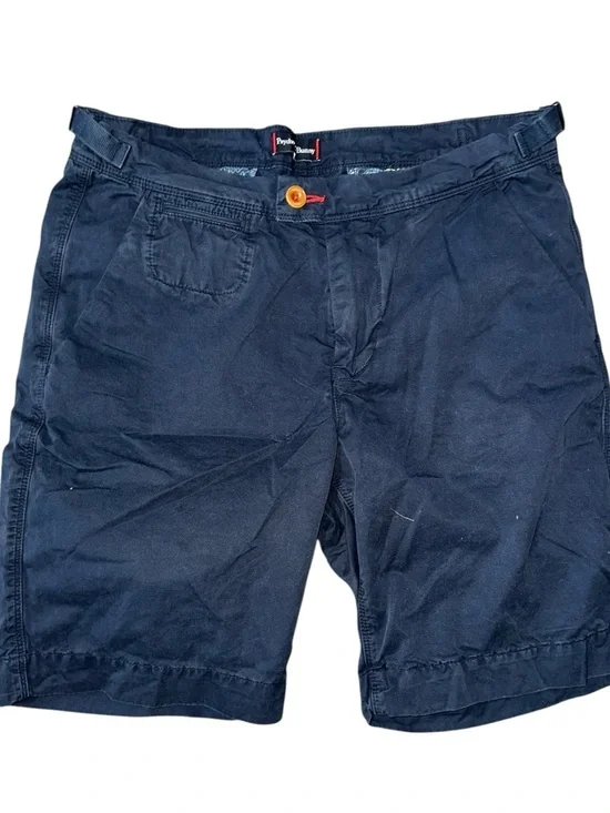 Psycho Bunny Men’s Size 32 Navy Blue Classic Fit Chino Shorts Preppy Casual