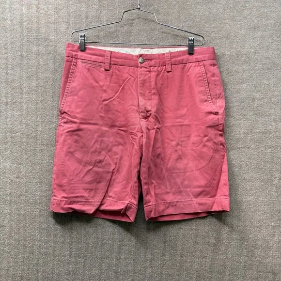 Polo Ralph Lauren Mens Salmon Pink Chino Shorts Nautical Crest Size 34 Cotton