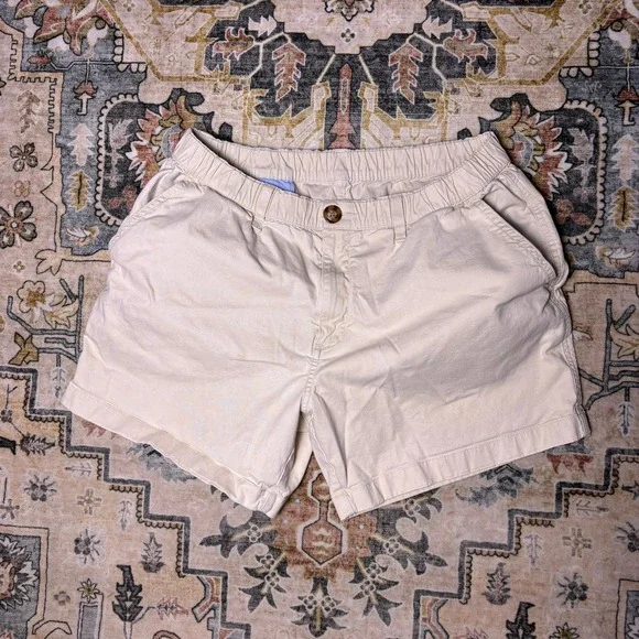 Chubbies Originals Mens Tan Khaki Elastic Waist Summer Shorts 5.5 Inseam Large