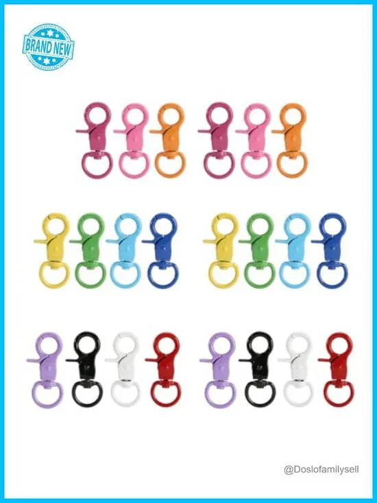 22 Lobster Claw Keychain Clasps with Chain for Keys Pants Purse Dog Leash