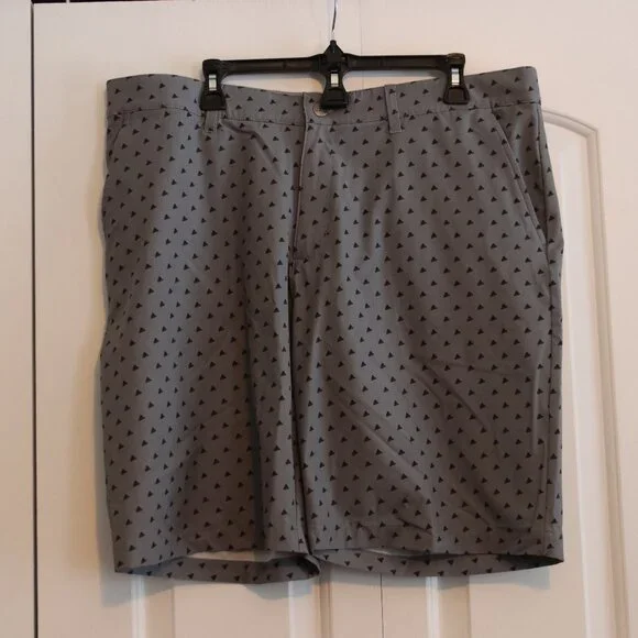 ADIDAS Ultimate 365 ADVR0799 Men's Sz 38 Gray Logo Woven Golf Shorts