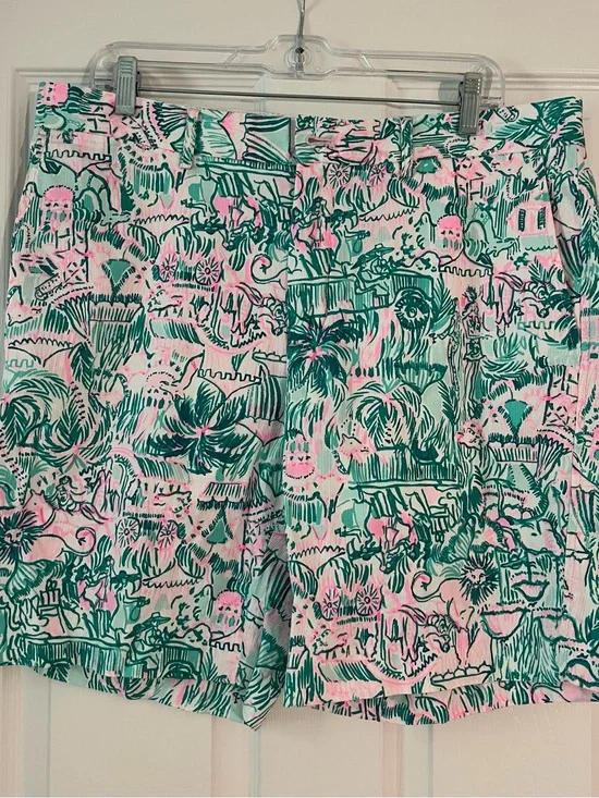Lilly Pulitzer Pink and Green Printed Men’s Shorts