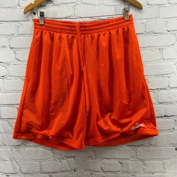 Spalding Mens‎ Athletic Shorts Sz M Medium Red