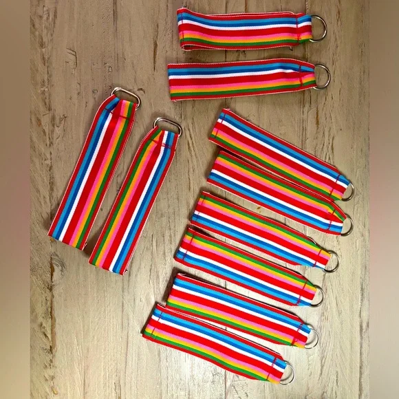10 Canvas Ribbon Wrist Key Fobs - HANDMADE