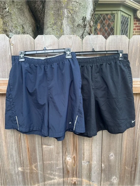 Nike Dri-Fit Men's Athletic Shorts Bundle Navy & Black Size XL
