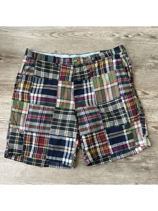 Polo Ralph Lauren Patchwork Madras Plaid Shorts Mens 40 Classic Fit 9