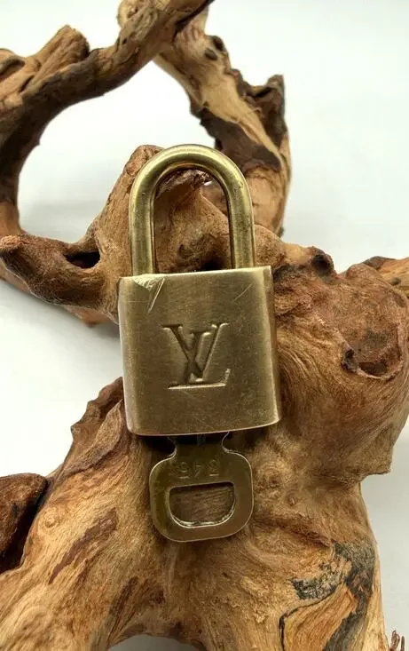 Louis Vuitton Signature Brass Padlock & Key 345