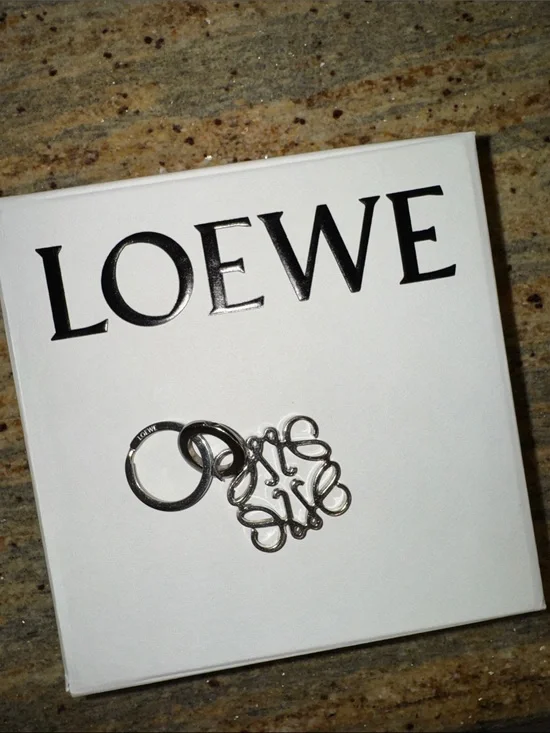 Loewe Silver Anagram Keyring on White Box EUC comes in the box !