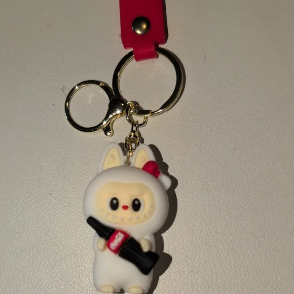 Cute White and Red Key Holder