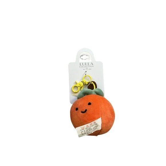 Lulla Collection Bag Charm Unisex OS Orange New Plush‎ Fruit Keychain Accessory