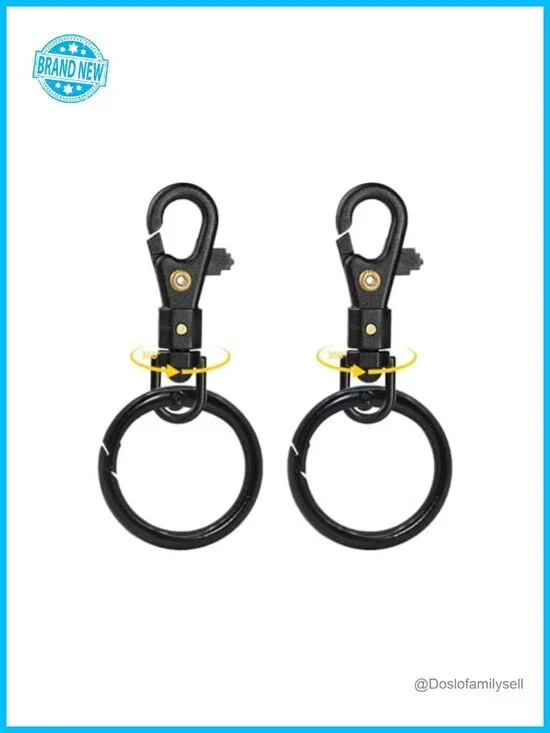 Lightweight Durable Nylon-Plastic Quick-Release 360° Swivel Keychain Clip