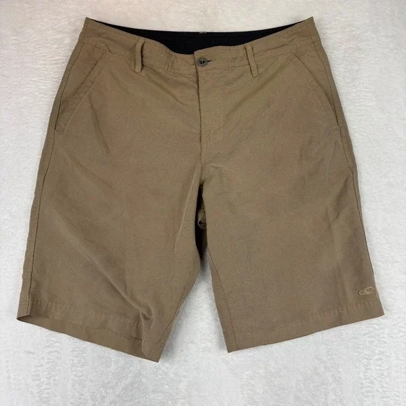 ONeill Mens 34 Hybrid Shorts Khaki Tan Quick Dry Casual Board Shorts