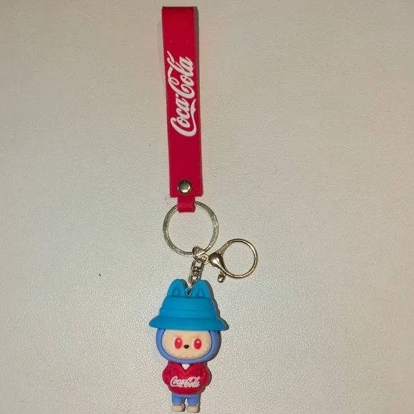 Coca-Cola Character Keychain with Blue Hat