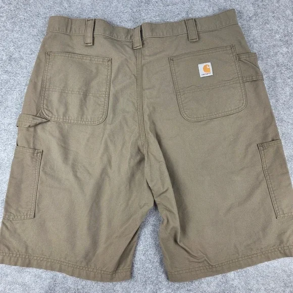 Carhartt Mens B147 LBR Canvas Carpenter Shorts Brown Original Fit 40