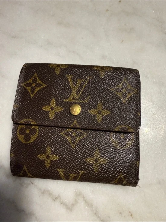 Louis Vuitton Monogram Canvas Brown and Gold Compact Card Holder