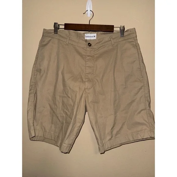 Saddlebred Mens Khaki Tan Chino Shorts Size 36Wx9