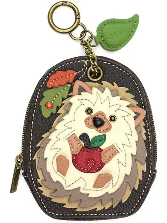 Mini Coin Purse Keychain - RFID Protected Card Holder & Hedgehog Accessory