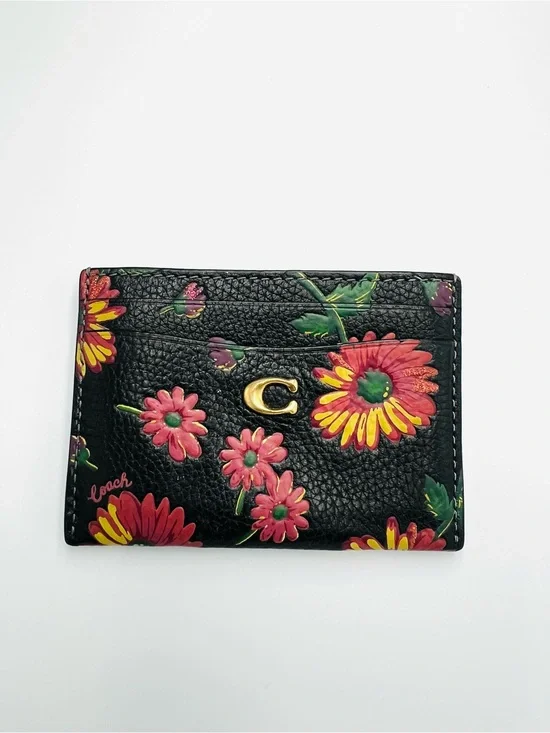Coach Essential Floral Printed Leather Card Case